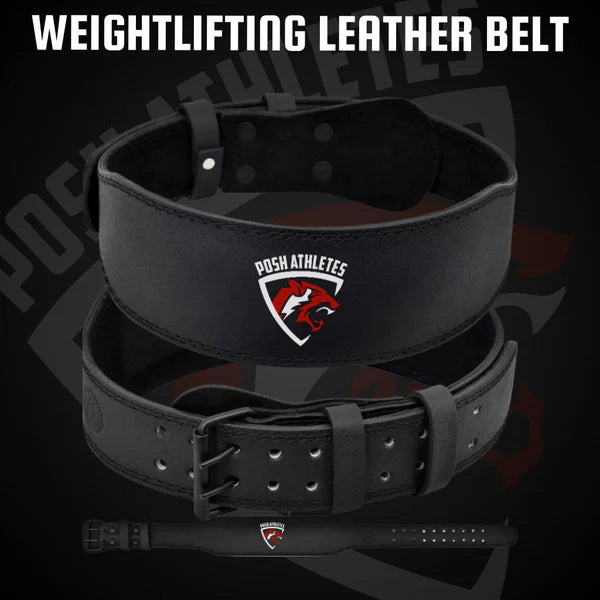 Wieght Lifting Leather Belt By Posh Athletes