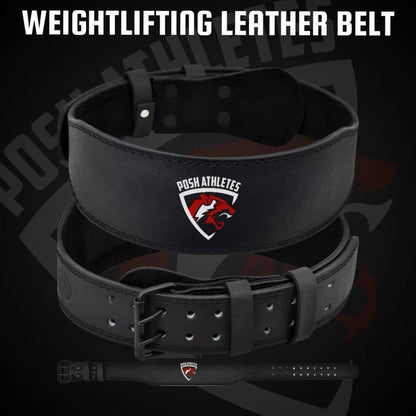 Wieght Lifting Leather Belt By Posh Athletes
