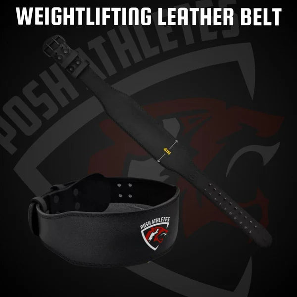 Wieght Lifting Leather Belt By Posh Athletes